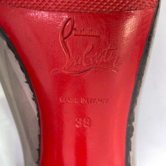 Christian Louboutin Un Bout 100 Python Pumps 38 - Picture 6 of 7